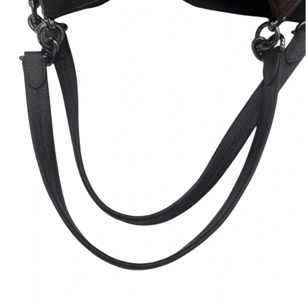 Coach Dalton 31 Satchel Shoulder Bag Oxblood Pebbled Leather 78364 - Picture 7 of 10